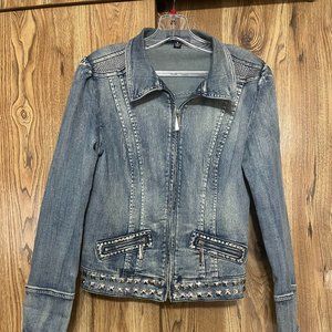 Denim Jacket with Rhinestones